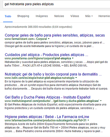 gel hidratante para pieles atópicas